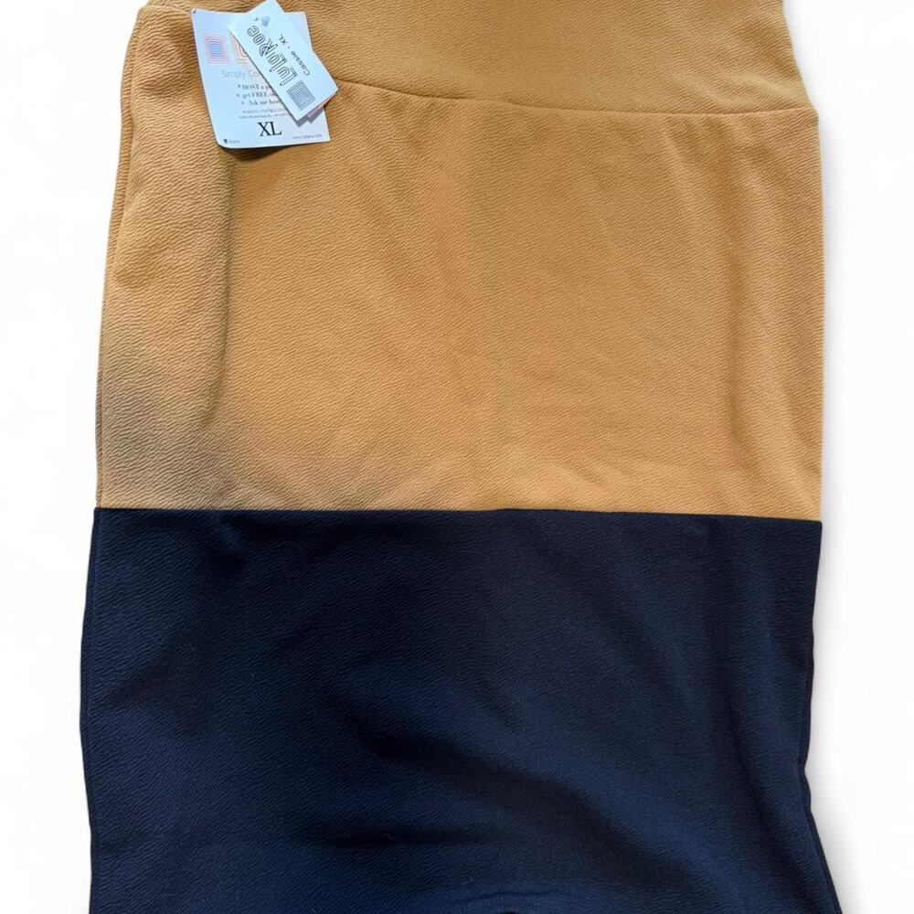 LuLaRoe Cassie Pencil Skirt - Tan and Black - Size XL - NWT